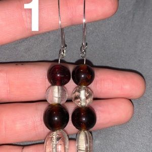 Handmade glass bead earrings